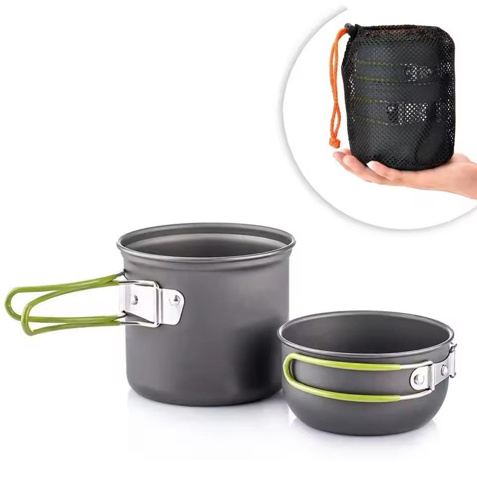 Camping Cooking Ware Set - Ultralight Camping Cookware Mess Kit Camping