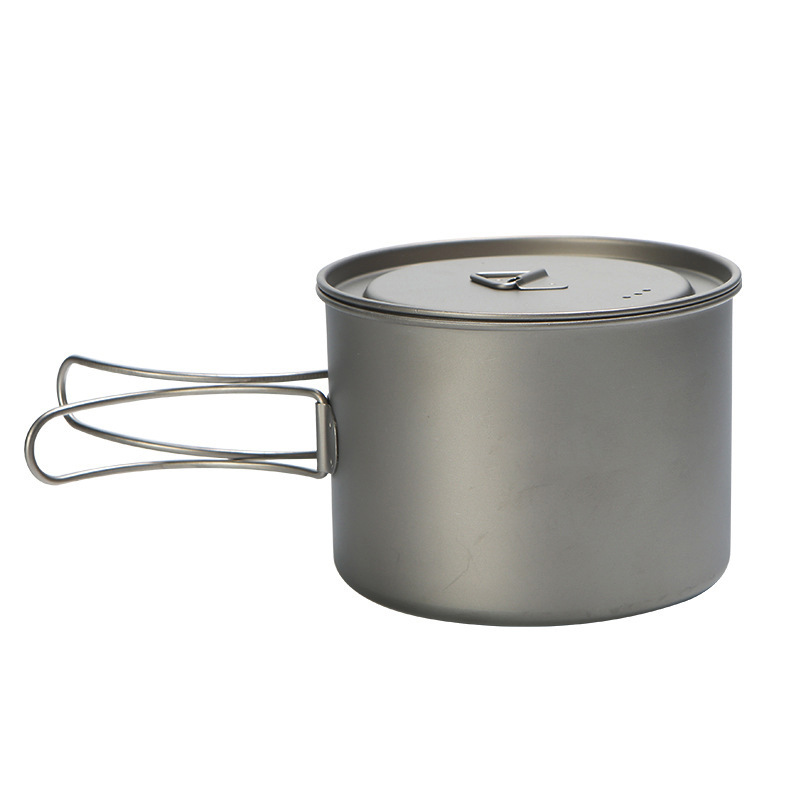 Camping Cooking Handle - Outdoor Picnic Titanium Cooking Pot 750ml