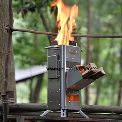 Camping Cooking Equipment Electric - 2026 Portable Stainless Steel Rocket Smokeless