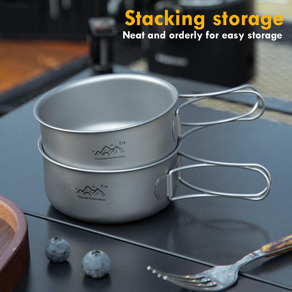 Camping Cooking Handle - Titanium Foldable Camping Pot Ultralight Outdoor