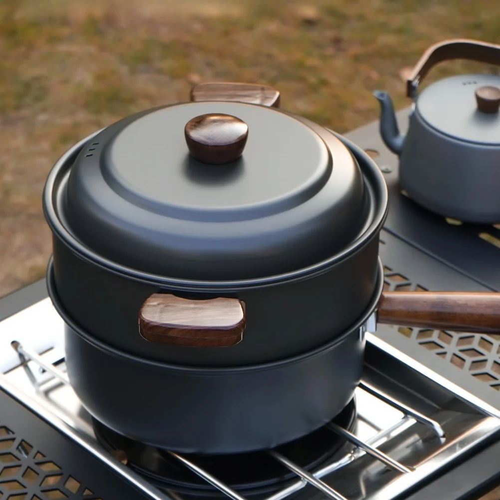 Camping Cooking Kitchen - 3L Camping Cooking Pot Set Aluminum