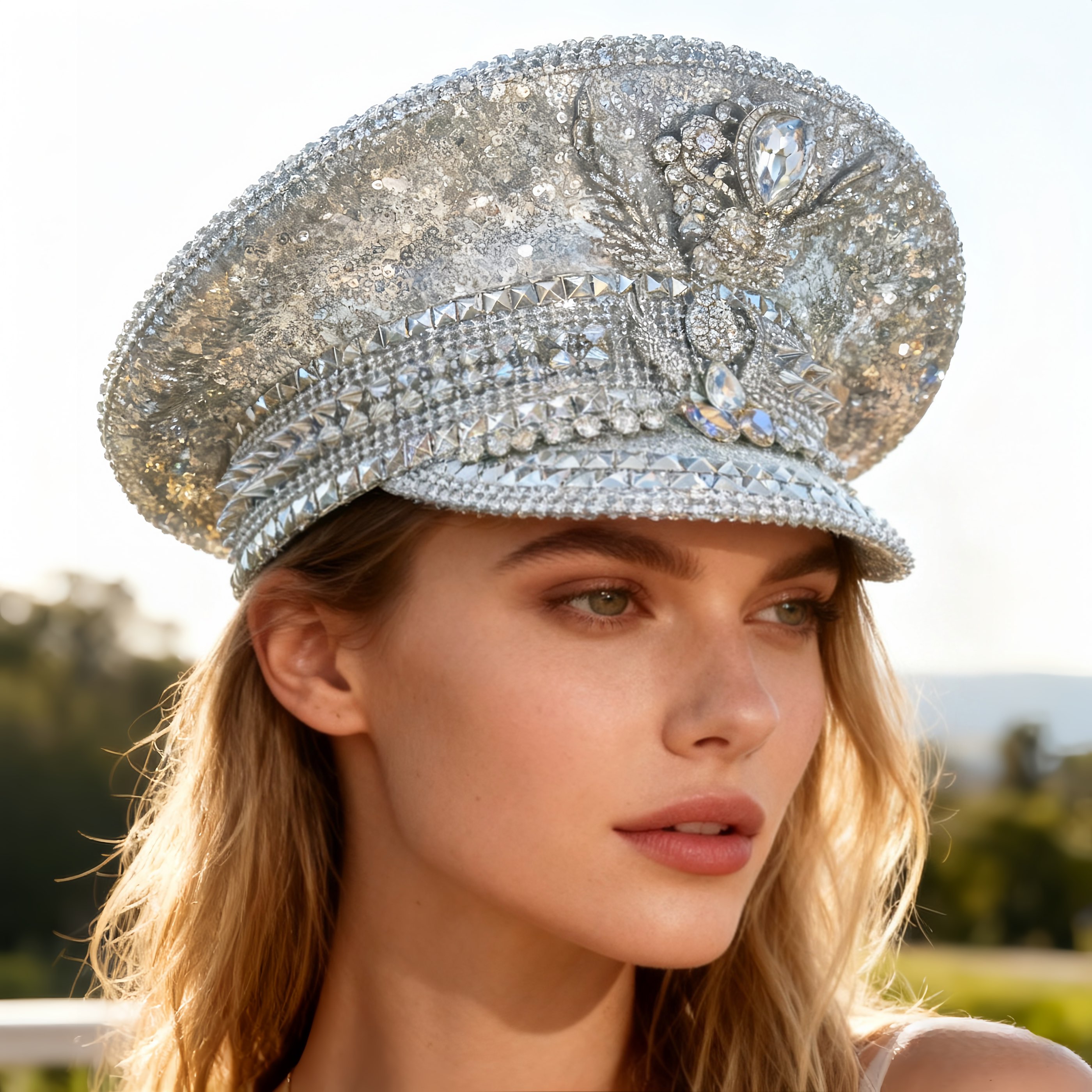 Campfire Cooking In Another World With My Absurd Skill - HongLuan Luxury Silvery Steampunk Captain Hat