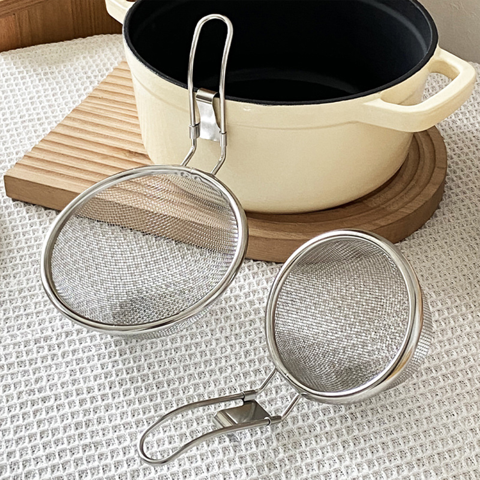 Camping Cooking Noodles - Fine Wire Mesh Food Strainer Kitchen