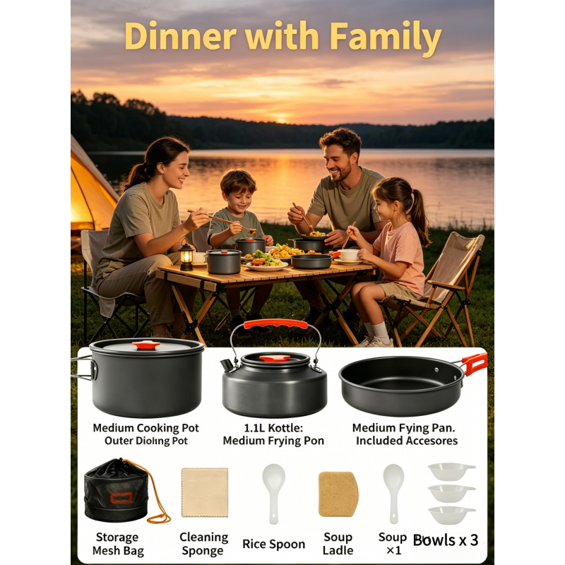 Camping Cooking Ware Set - Camping Cookware Set – Outdoor Cooking