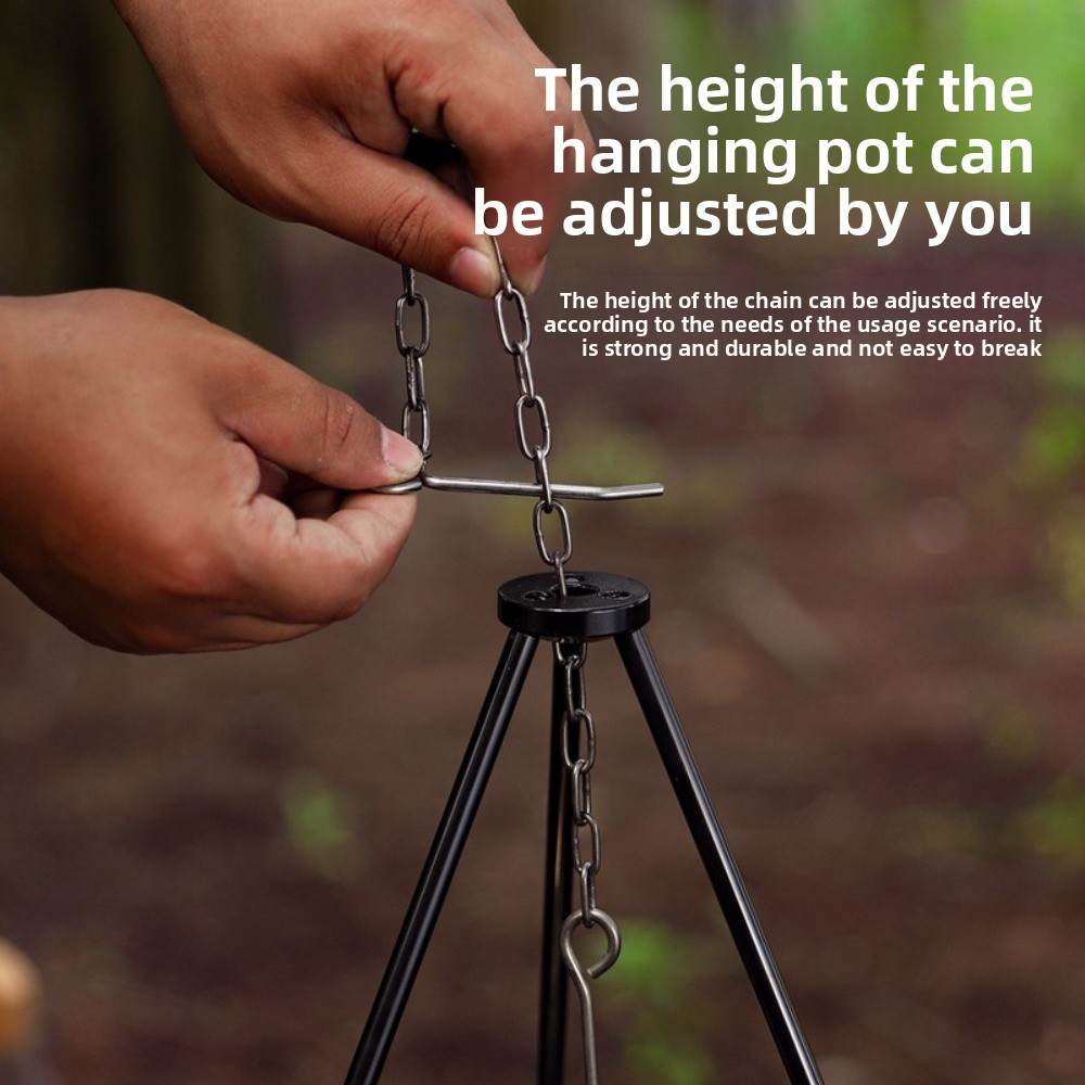 Camping Cooking One Pot - Aluminum Alloy Camping Tripod Cookware Picnic
