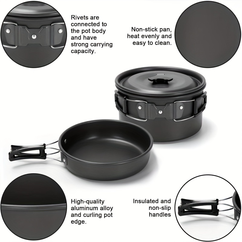 17pcs Camping Cookware Set, Po - Camping Cooking Set Stainless Steel ulasan dan harga