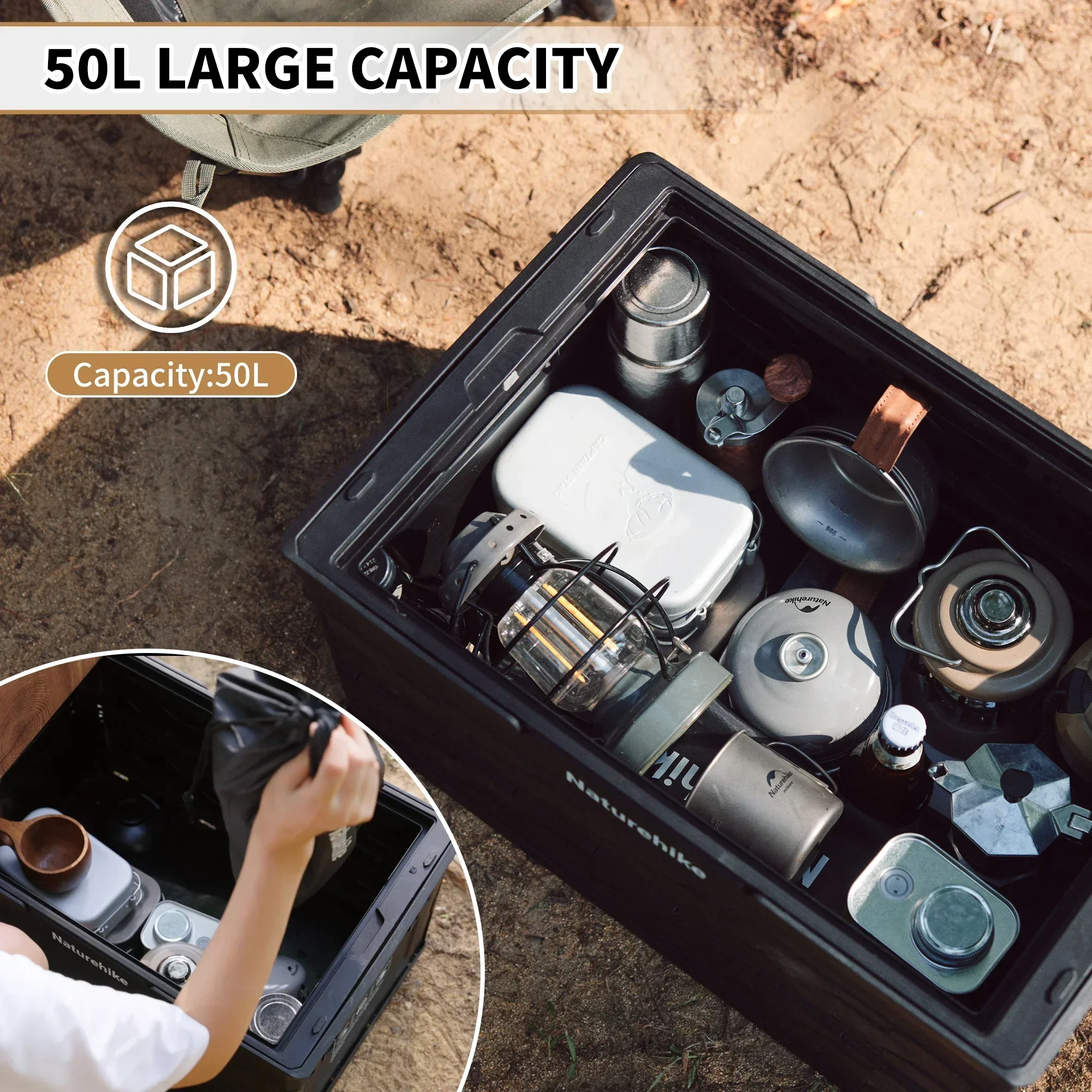 New IGT Table Box 50L Large Ca - Camping Cooking Box ulasan dan harga