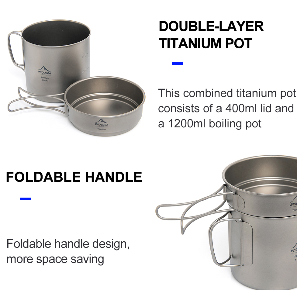 Widesea Ultralight Titanium Ca - Camping Cooking Mug ulasan dan harga