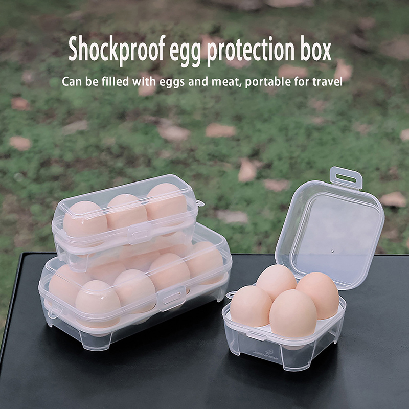3/4/8 Grids Egg Holder Contain - Camping Cooking Box ulasan dan harga