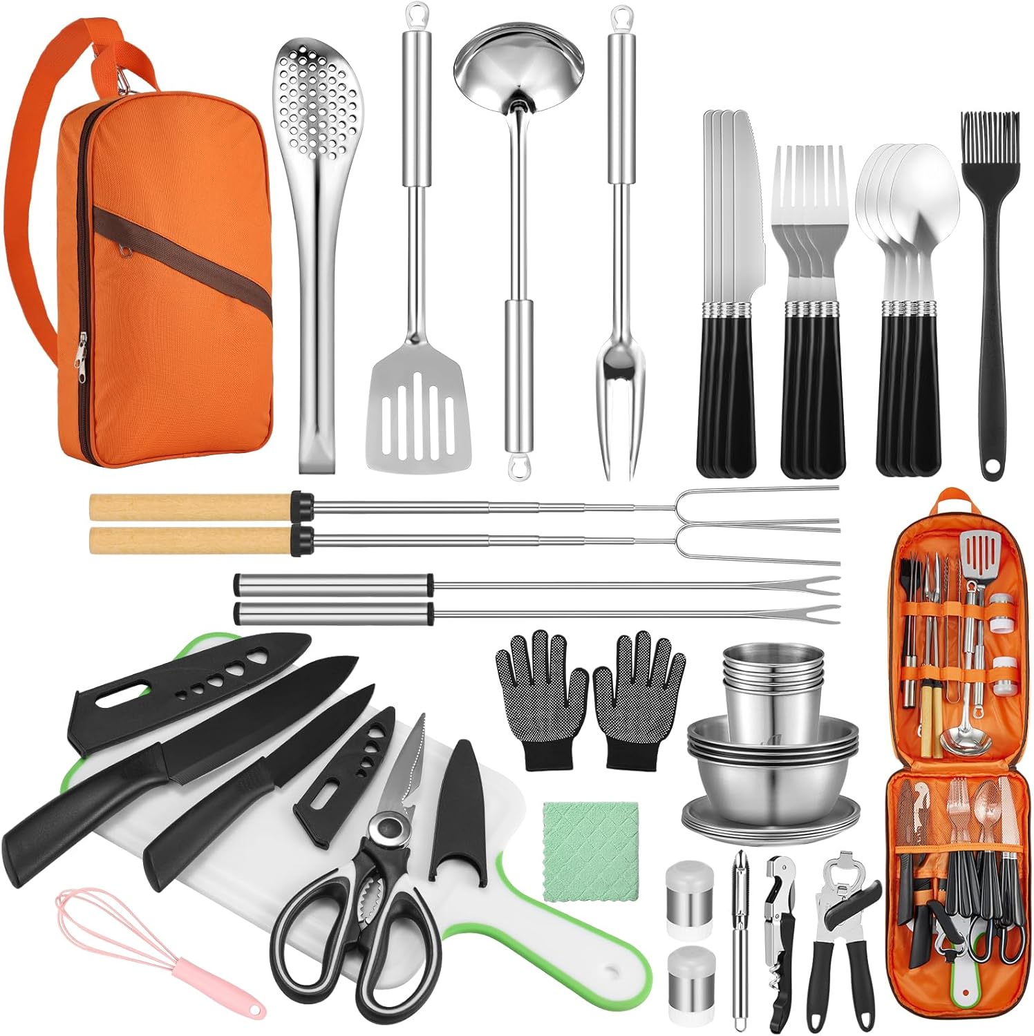 45-Piece Camping Cookware Set  - Camping Cooking Kitchen ulasan dan harga