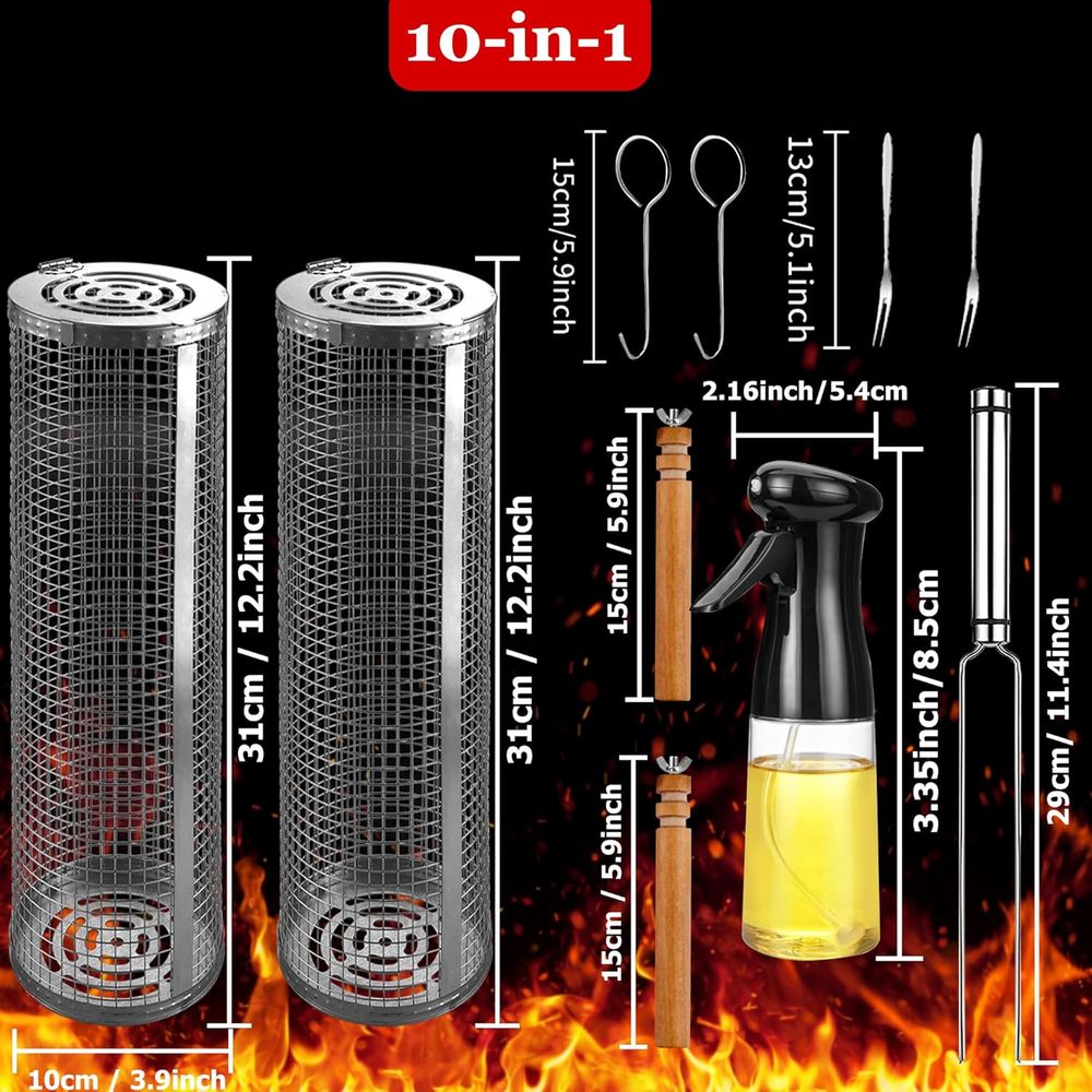 Large Round Stainless Steel Gr - Camping Cooking ulasan dan harga