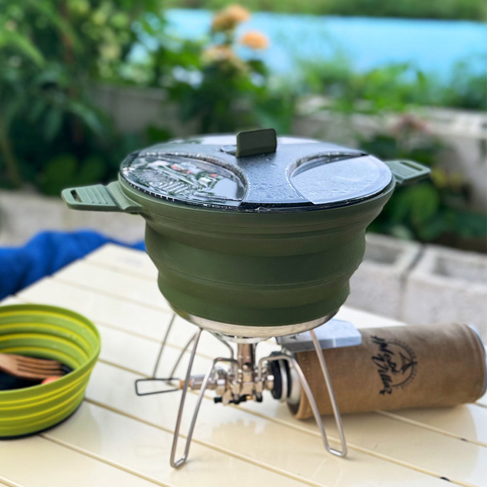 Outdoor Camping Folding Pot, S - Camping Cooking Set Stainless Steel ulasan dan harga
