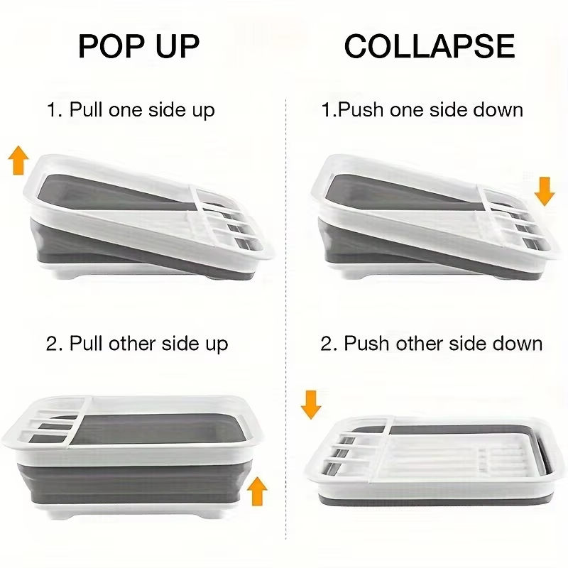 Collapsible Dish Drying Rack w - Camping Cooking Survival ulasan dan harga