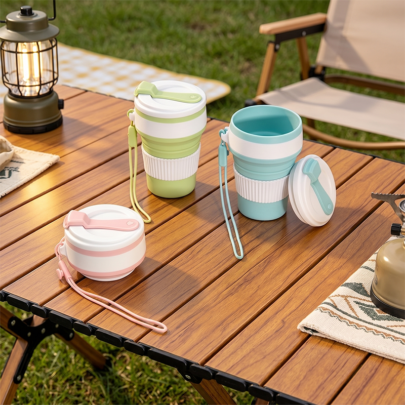 Collapsible Silicone Travel Cu - Camping Cooking Mug ulasan dan harga