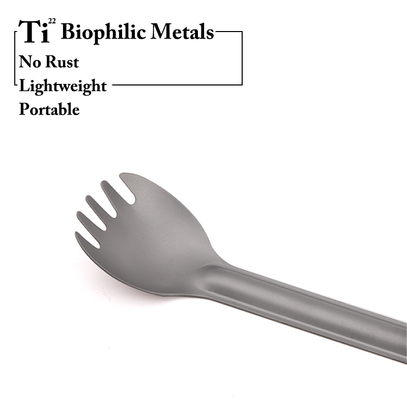TiTo Titanium Spork Spoon Long - Camping Cooking Hardware ulasan dan harga