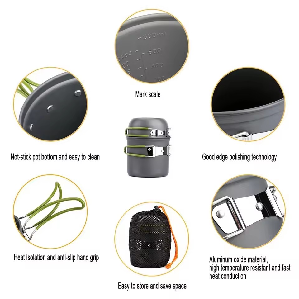 Ultralight Camping Cookware Me - Camping Cooking Ware Set ulasan dan harga