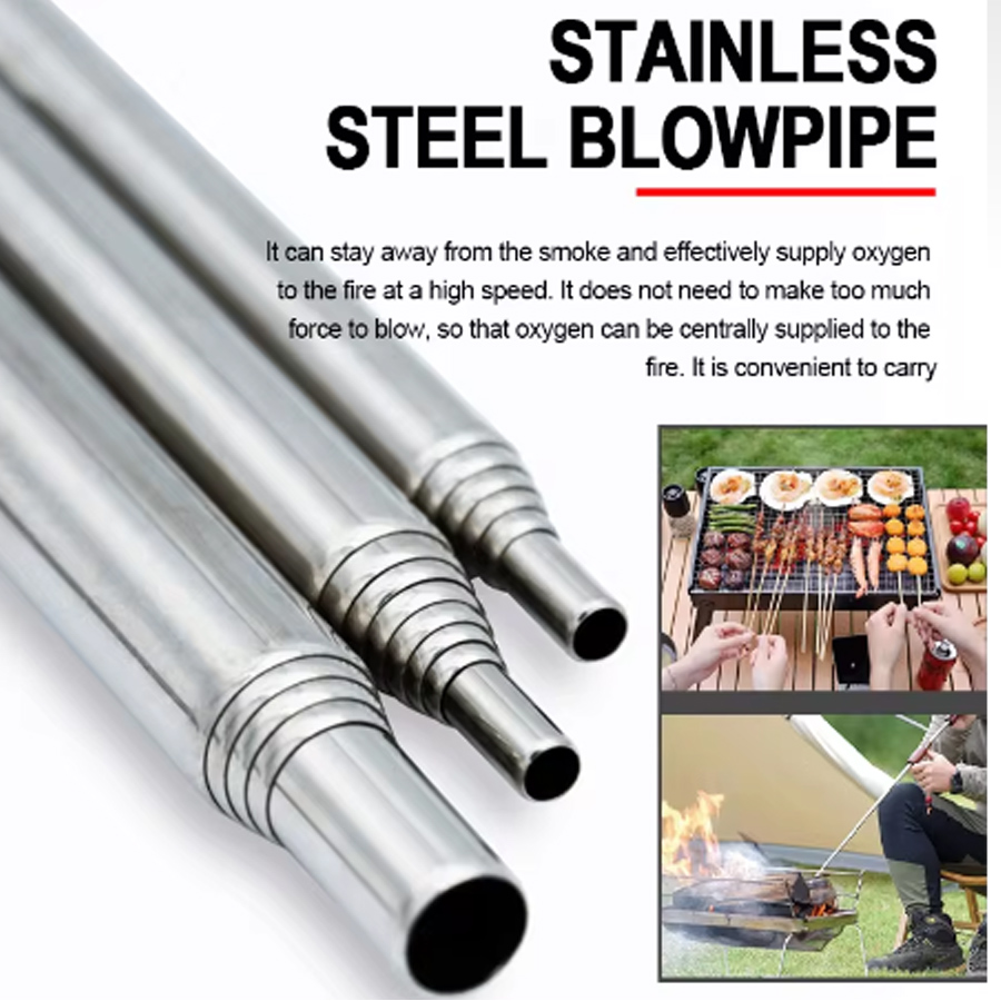 Stainless Steel Blowpipe Pocke - Camping Cooking Kitchen ulasan dan harga