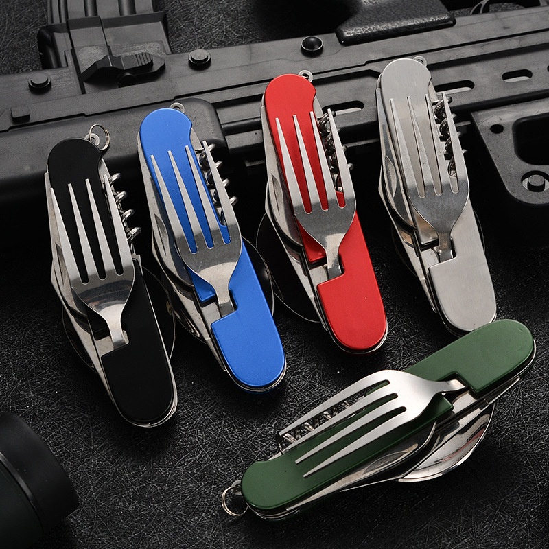 4 in 1 Folding Tableware Detac - Camping Cooking Survival ulasan dan harga
