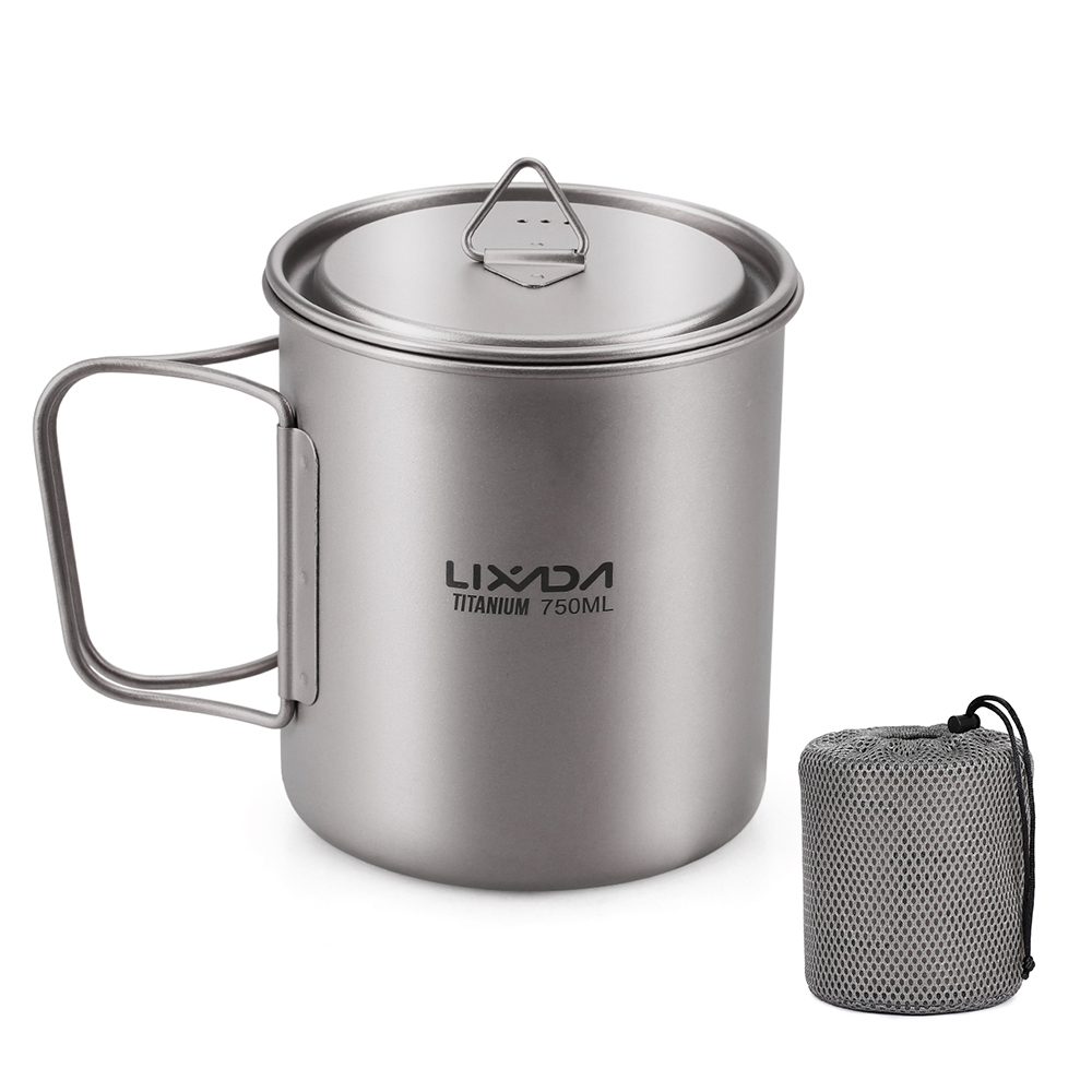 Lixada Water Cup Mug Titanium  - Camping Cooking Mug ulasan dan harga