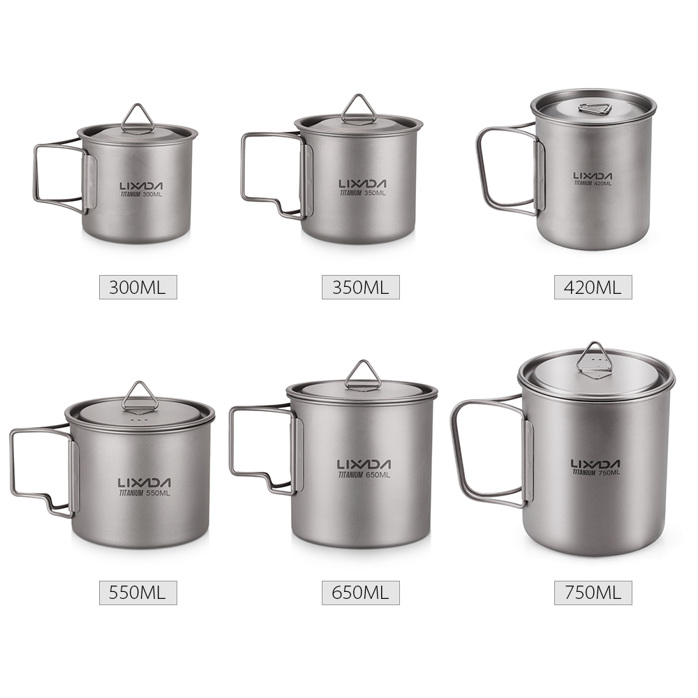 Lixada Water Cup Mug Titanium  - Camping Cooking Mug ulasan dan harga