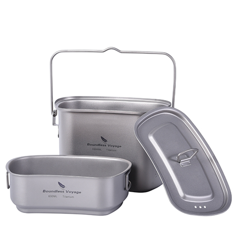 1.5L Outdoor Military Canteen  - Camping Cooking Box ulasan dan harga