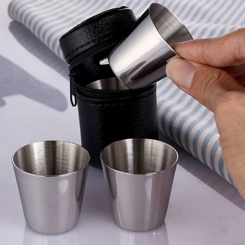 4/6Pcs Stainless Steel Cups Mi - Camping Cooking Mug ulasan dan harga
