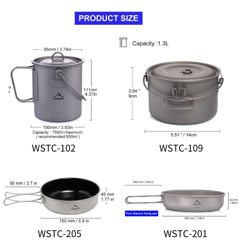 Widesea Camping Tableware Tita - Camping Cooking Ware Set ulasan dan harga