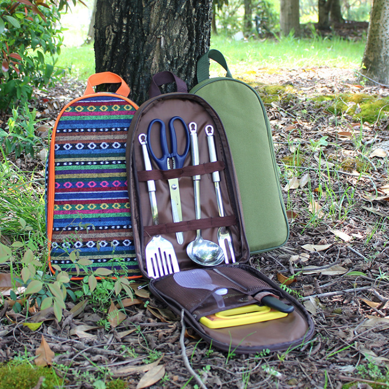 7pcs Camping Kitchen Utensil S - Camping Cooking Set Stainless Steel ulasan dan harga