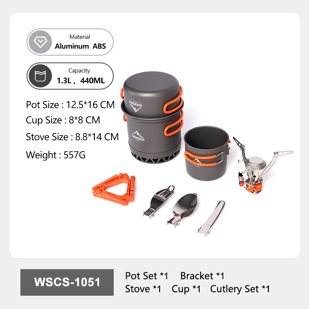 Widesea Portable Camping Cookw - Camping Cooking And Eating Set ulasan dan harga
