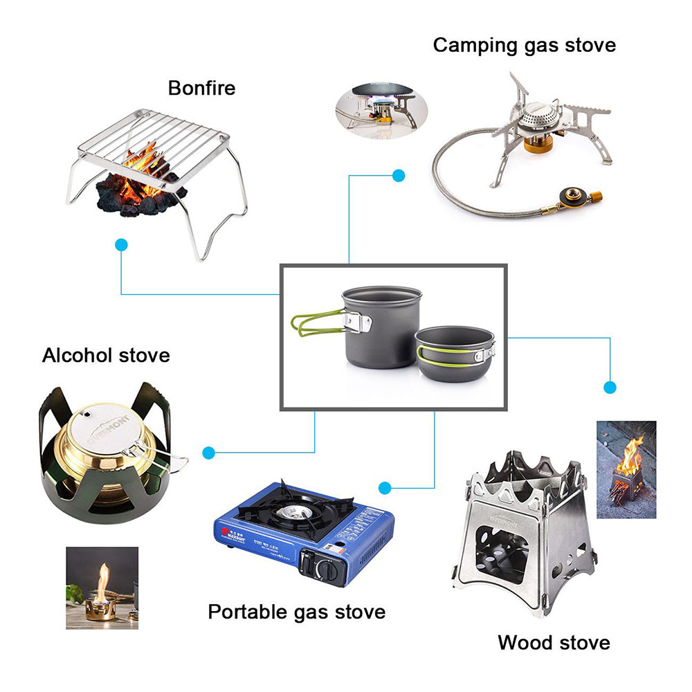 Ultralight Camping Pots Cookwa - Camping Cooking Hardware ulasan dan harga