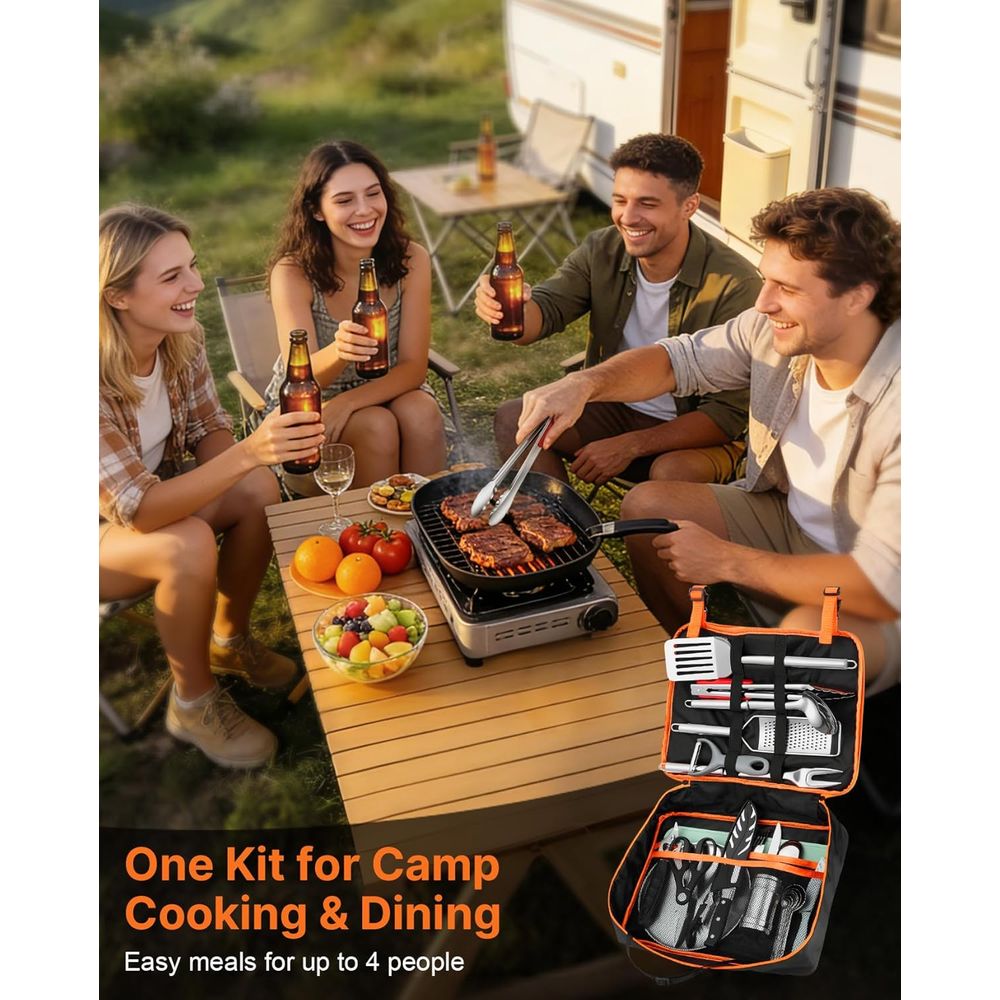 Compact Camping Kitchen Set wi - Camping Cooking Kitchen ulasan dan harga