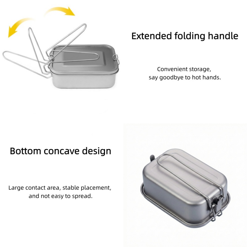Titanium Lunch Box with Lid an - Camping Cooking Mug ulasan dan harga