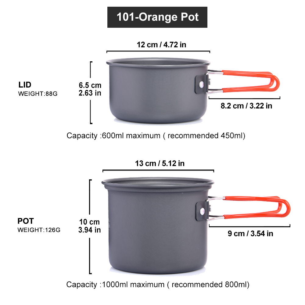Widesea camping tableware outd - Camping Cooking And Eating Set ulasan dan harga