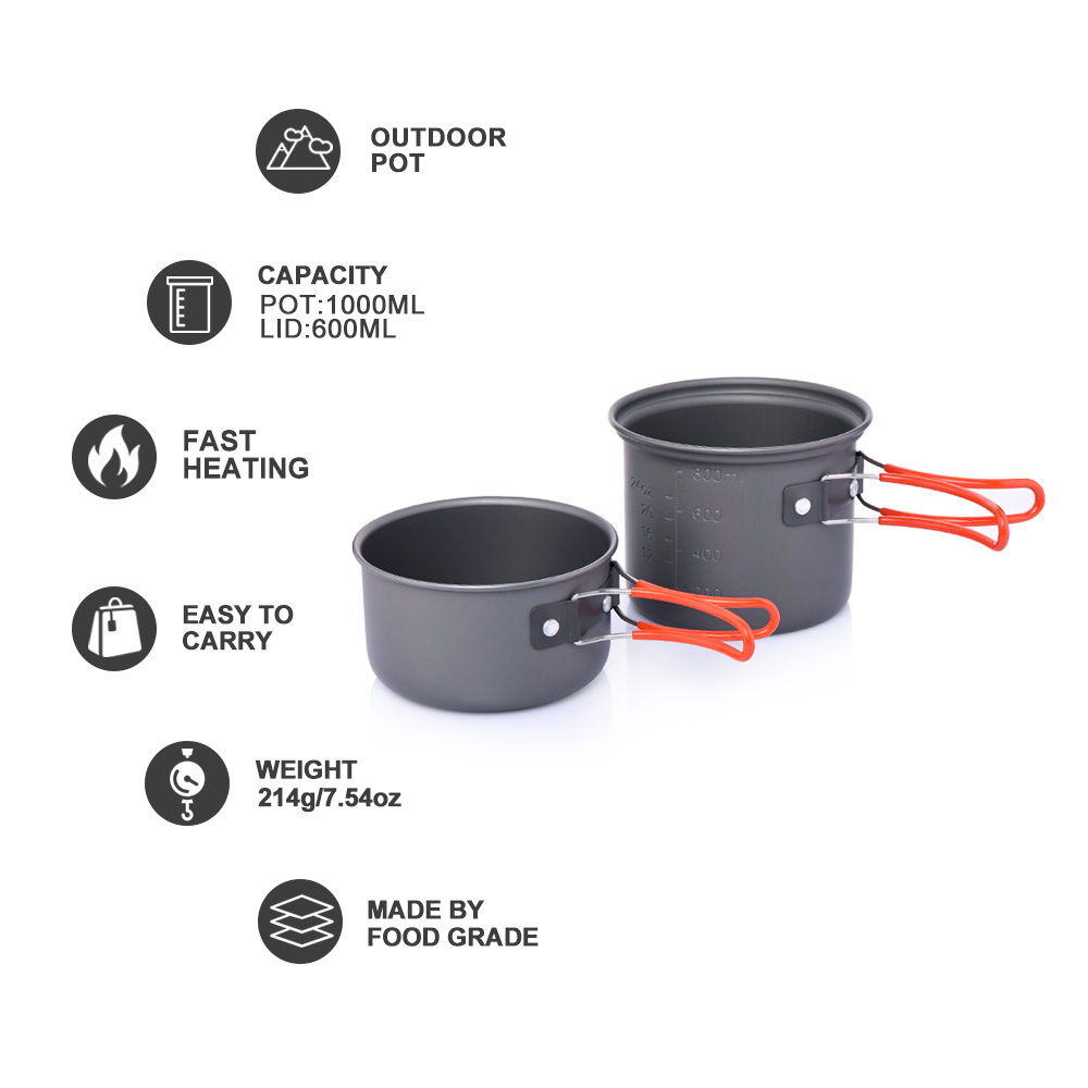 Widesea camping tableware outd - Camping Cooking And Eating Set ulasan dan harga
