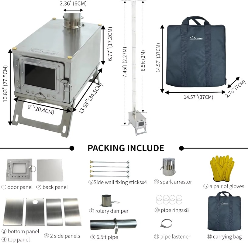【Popular】DANCHEL S1 Foldable T - Camping Cooking ulasan dan harga
