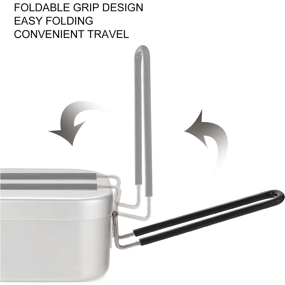 800ML Aluminum Lunch Boxes Out - Camping Cooking Hardware ulasan dan harga