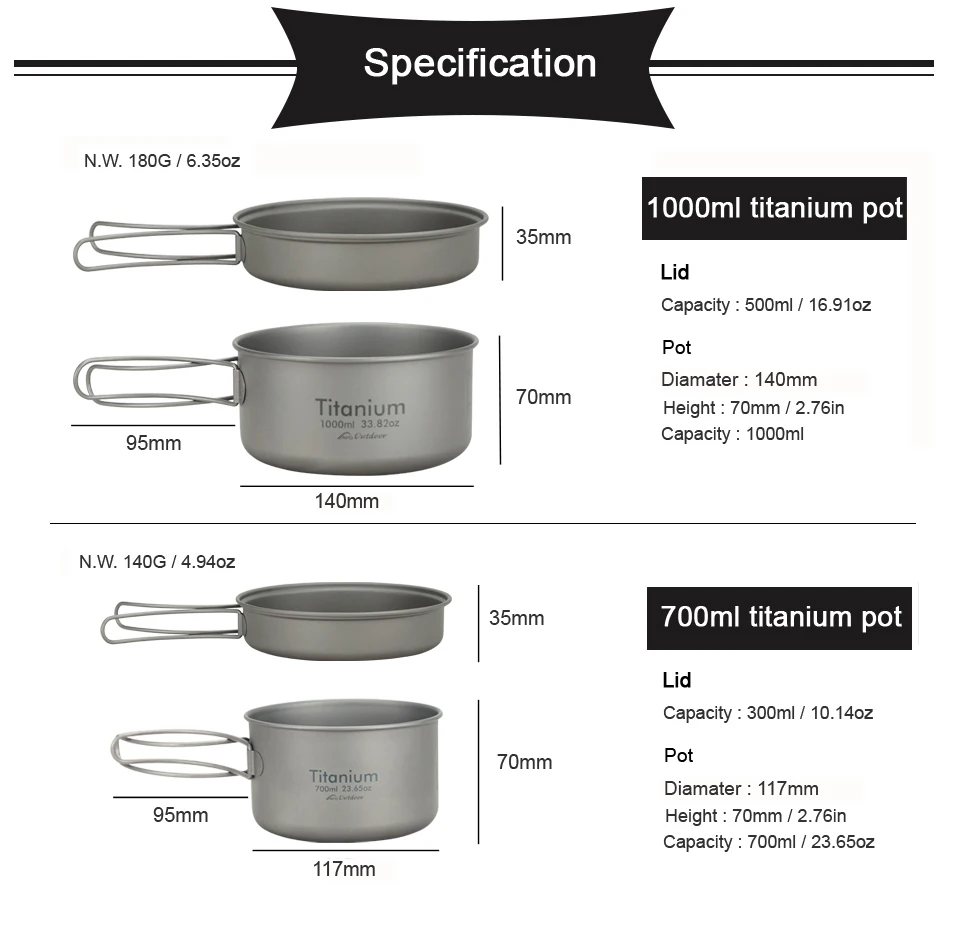 APG Ultralight Titanium Pan Ou - Camping Cooking Survival ulasan dan harga