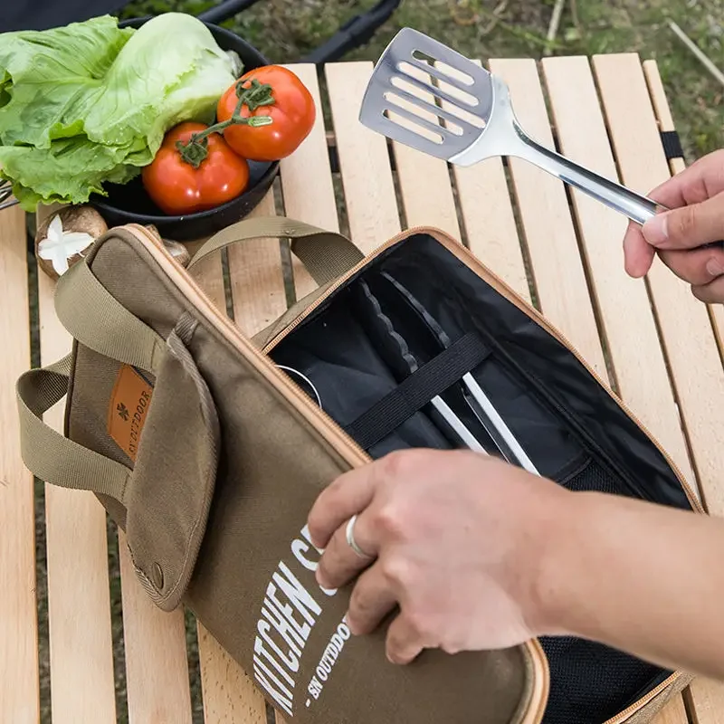 Outdoor Camping Kitchenware 8- - Camping Cooking And Eating Set ulasan dan harga