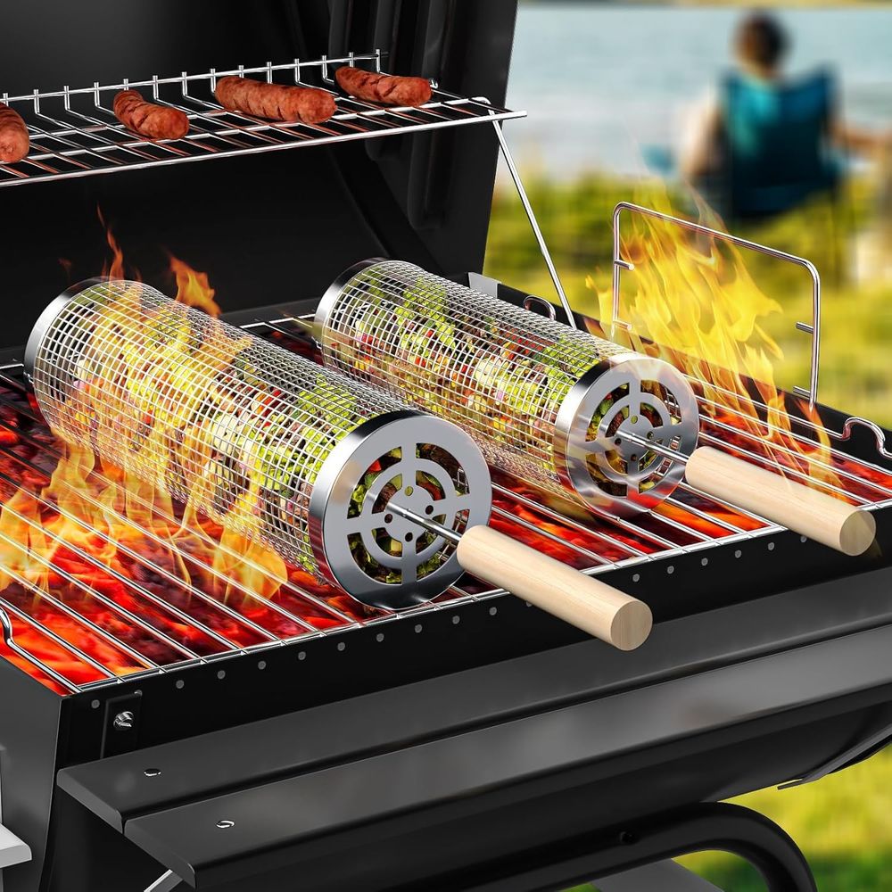 Set of 2 Stainless Steel BBQ G - Camping Cooking Set Stainless Steel ulasan dan harga