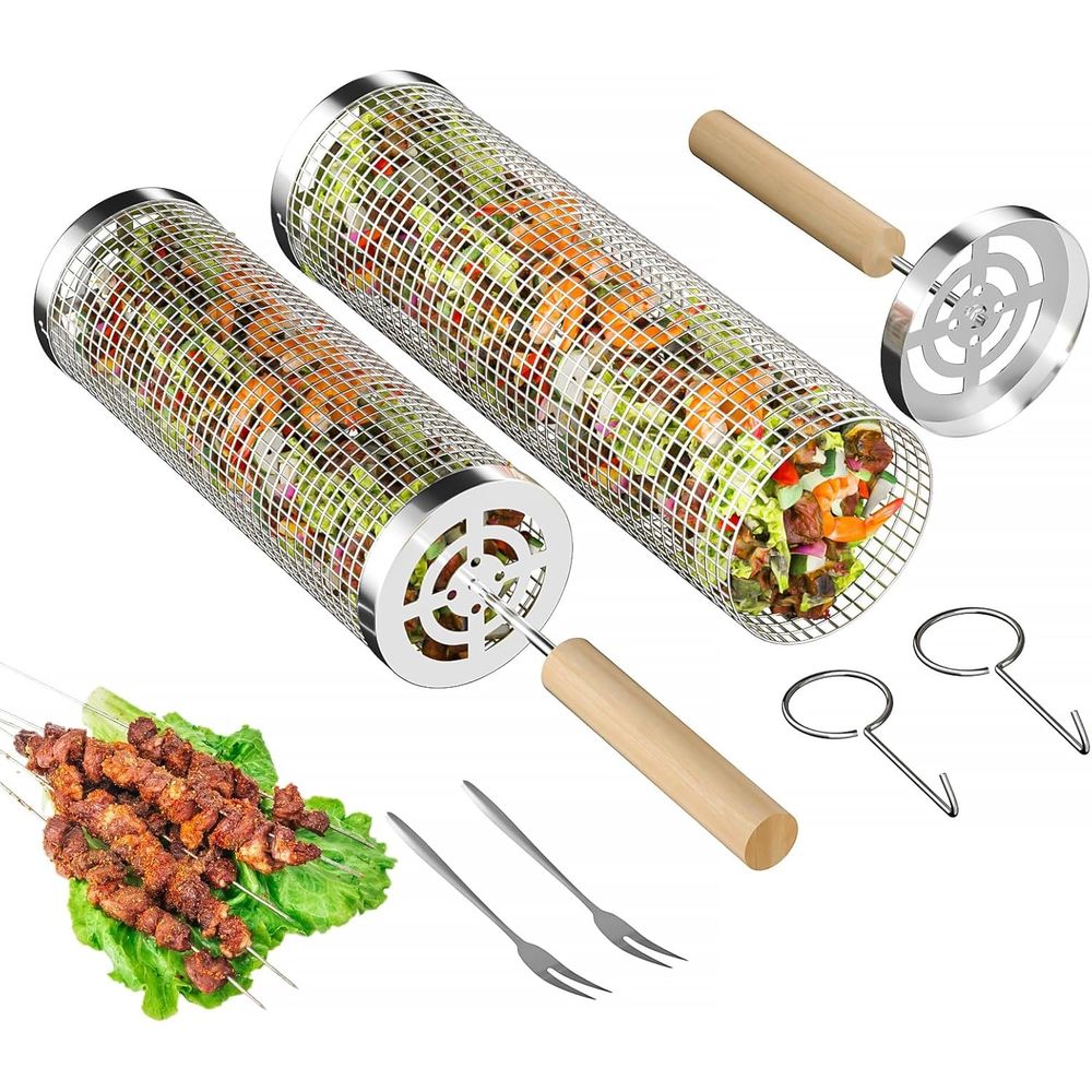 Set of 2 Stainless Steel BBQ G - Camping Cooking Set Stainless Steel ulasan dan harga