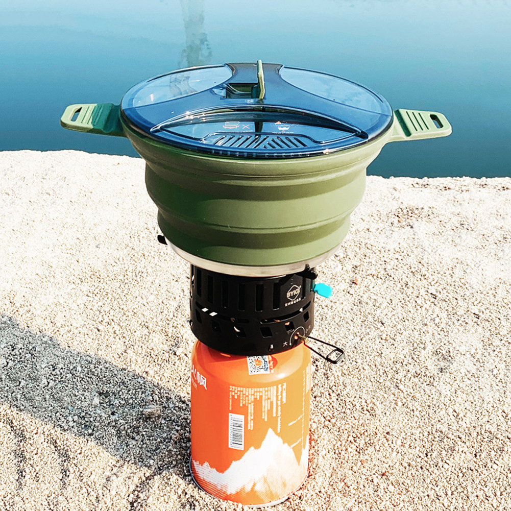 2.5L Silicone Folding Kettle C - Camping Cooking Hardware ulasan dan harga