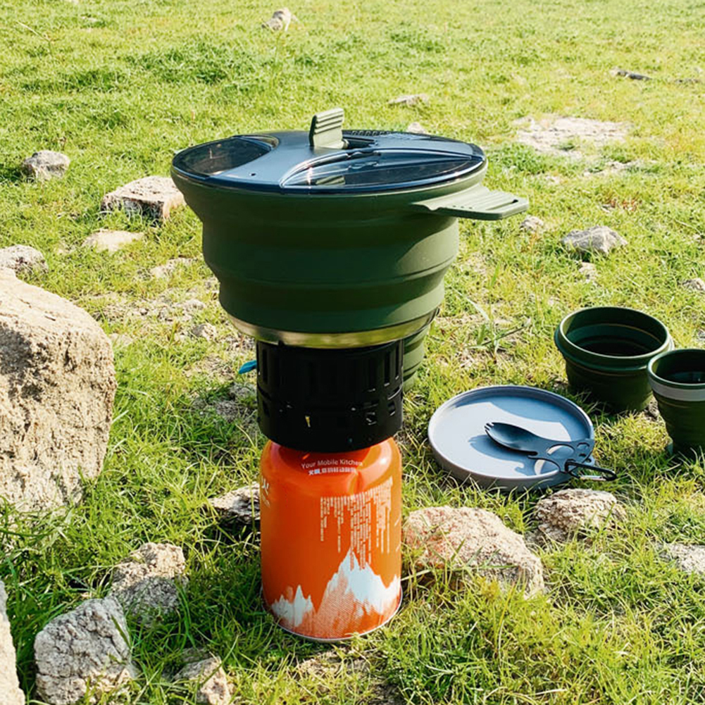 2.5L Silicone Folding Kettle C - Camping Cooking Hardware ulasan dan harga