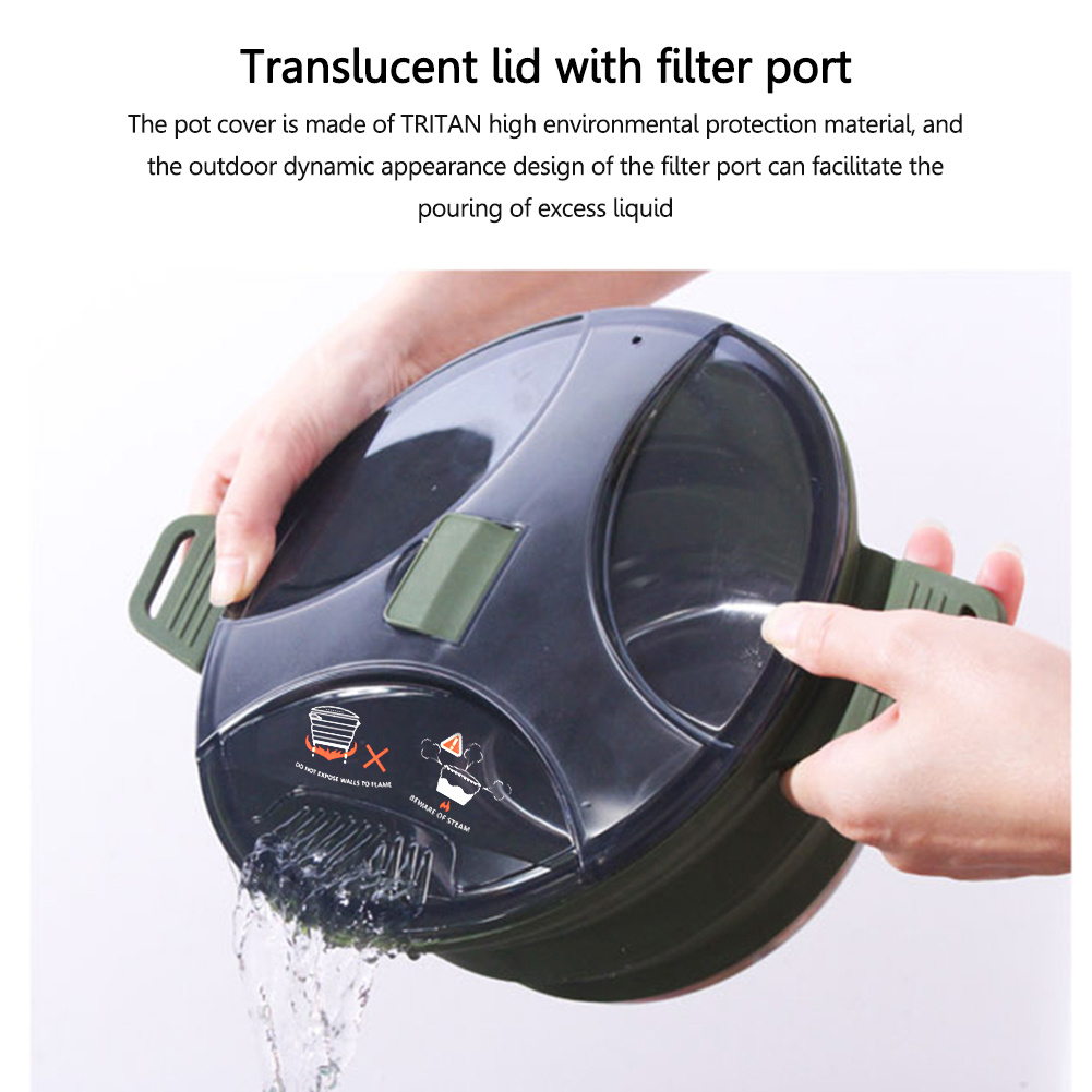2.5L Silicone Folding Kettle C - Camping Cooking Hardware ulasan dan harga