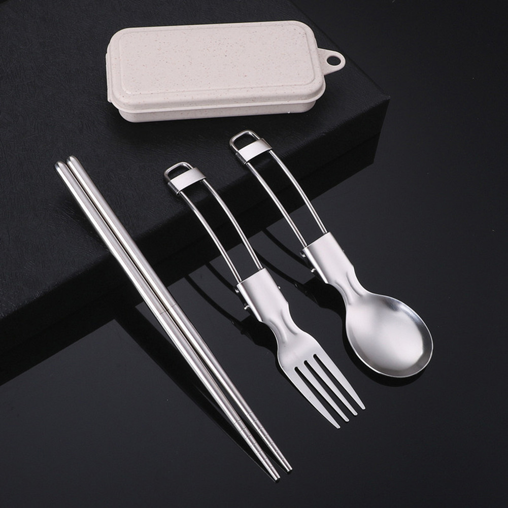 Picnic Cutlery Camping Utensil - Camping Cooking Set Stainless Steel ulasan dan harga