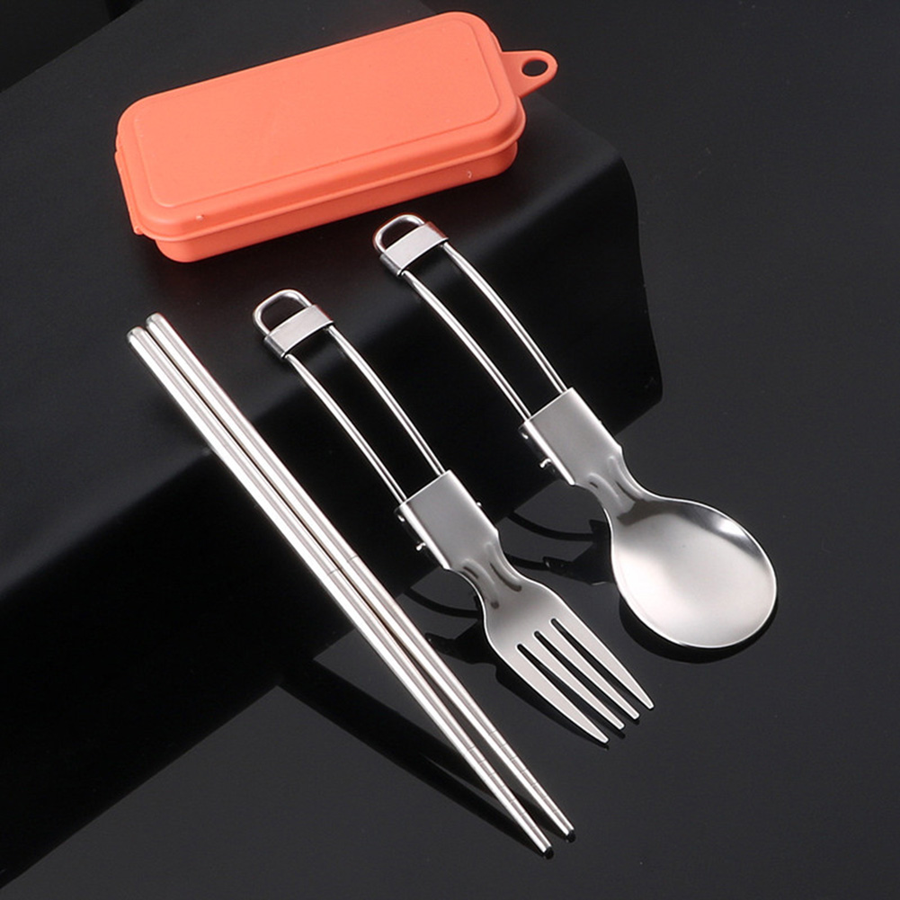 Picnic Cutlery Camping Utensil - Camping Cooking Set Stainless Steel ulasan dan harga