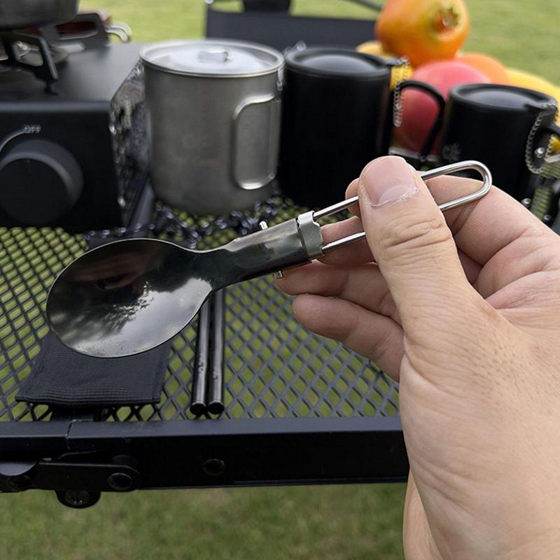 Foldable Spoon Chopsticks Trav - Camping Cooking And Eating Set ulasan dan harga