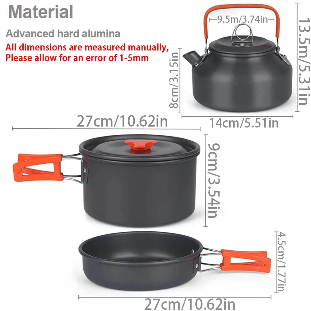 1pcs/1set Camping Cookware Kit - Camping Cooking Ware Set ulasan dan harga