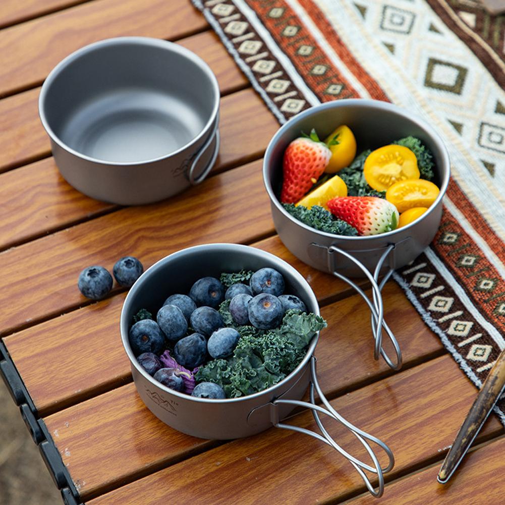 Titanium Foldable Camping Pot  - Camping Cooking Handle ulasan dan harga