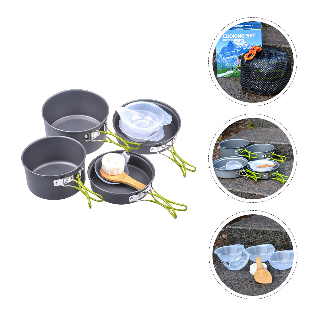 1Set Portable Camping Cookware - Camping Cooking Kitchen ulasan dan harga