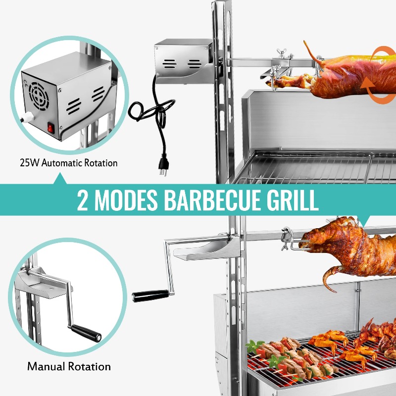 2-in-1 Barbecue Grill Roaster  - Camping Cooking Equipment Electric ulasan dan harga